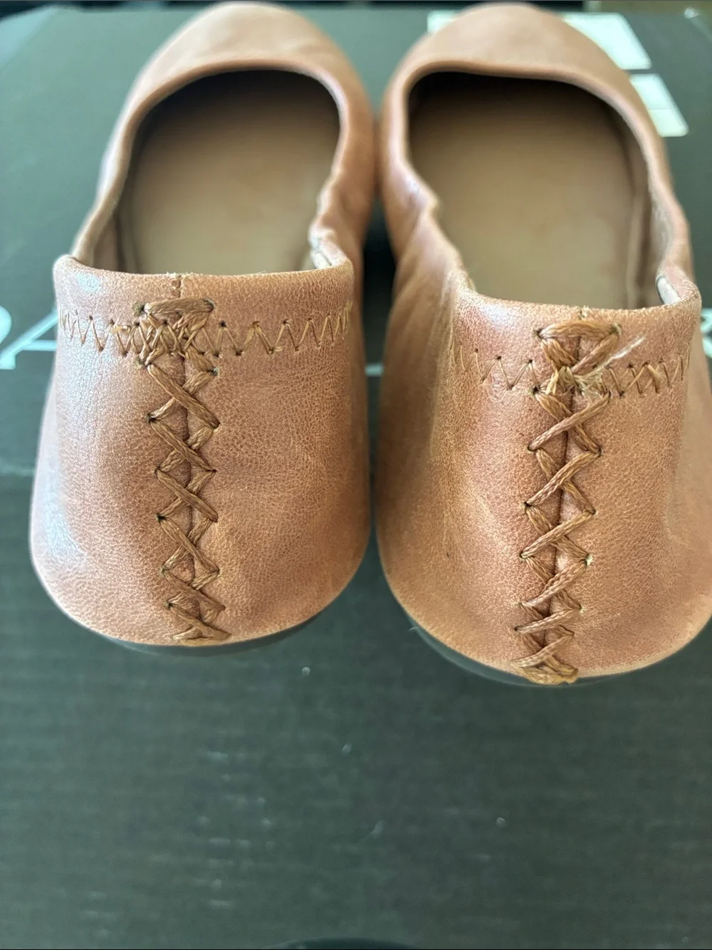 Lucky Brand Women's Cognac Suede Ballet Flats
